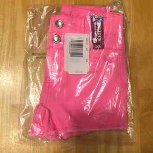 Justice hot pink Jean shorts